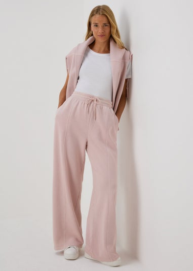 Pink Wide Leg Jogging Bottoms