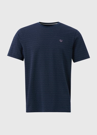 Lincoln Blue Textured Stripe T-Shirt