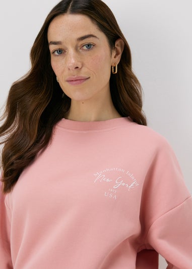 Pink Print Sweatshirt