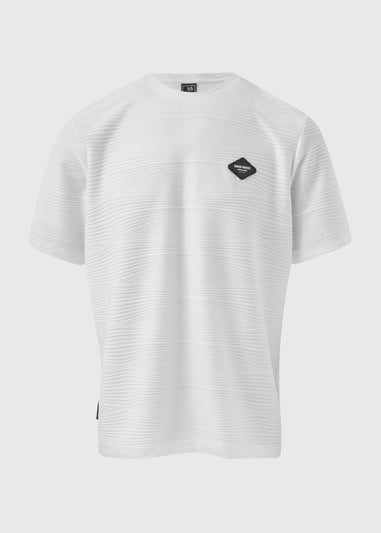 US Athletic White Textured Badge T-Shirt