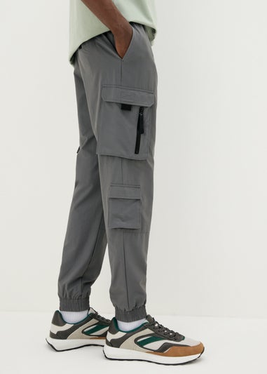 US Atheltic Grey Lighweight Cargo Jogging Bottoms