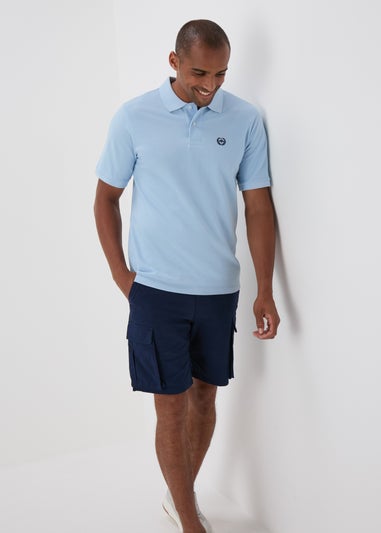 Blue Solid Polo Shirt