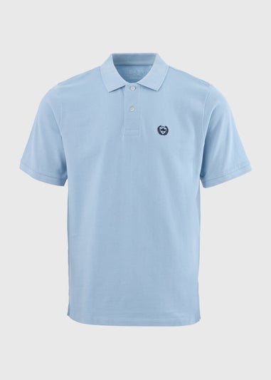 Blue Solid Polo Shirt