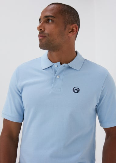 Blue Solid Polo Shirt