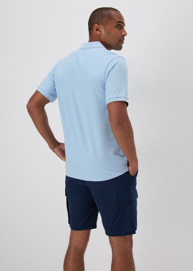 Blue Solid Polo Shirt