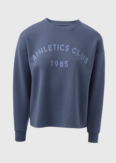 Souluxe Blue Slogan Sweatshirt