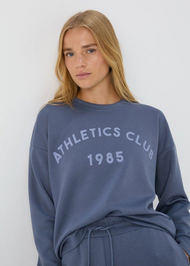 Souluxe Blue Slogan Sweatshirt