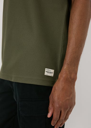 Khaki Textured T-Shirt