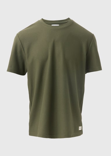 Khaki Textured T-Shirt