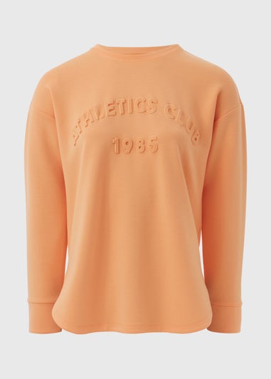 Souluxe Orange Slogan Sweatshirt