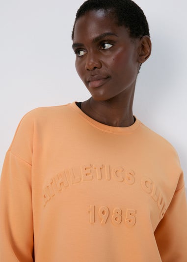 Souluxe Orange Slogan Sweatshirt