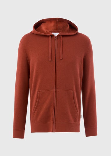 Red Zip Through Hoodie