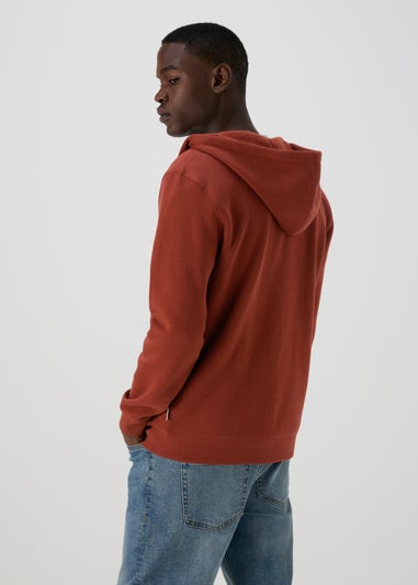 Red Zip Through Hoodie