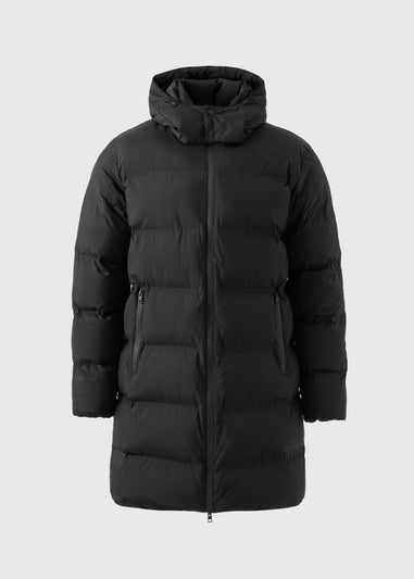 Black Longline Puffer Coat