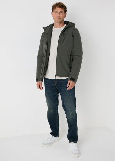 Dark Green Technical Parka Jacket