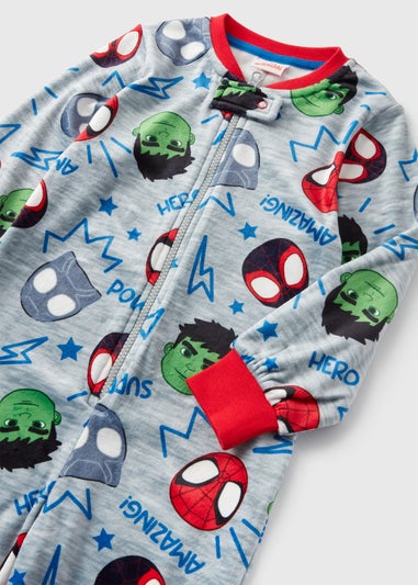 Marvel Kids Grey Spidey & Friends Onesie (1-7yrs)