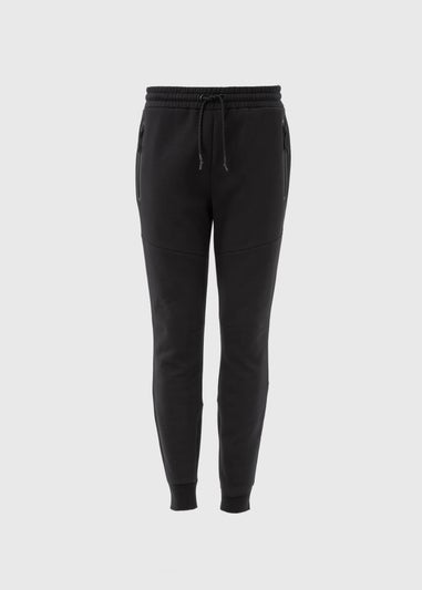 US Athletic Black Panel Joggers