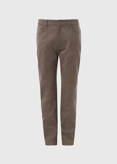 Brown Textured Chinos