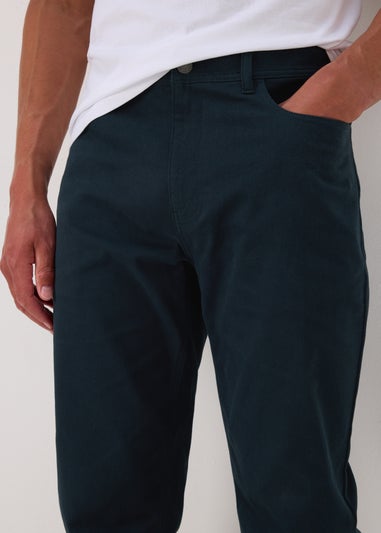 Navy Textured Chinos