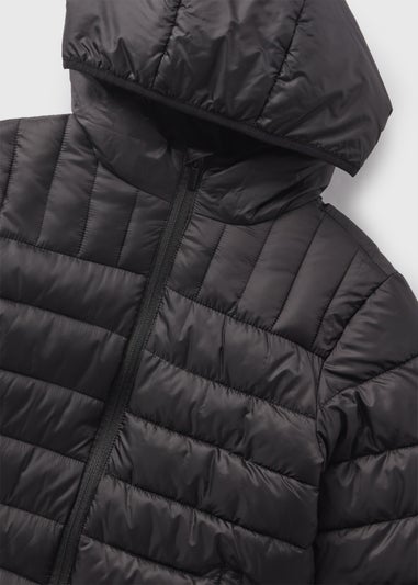 Boys Black Puffer Coat (7-15yrs)