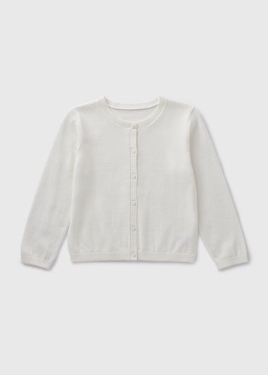 Girls Cream Lightweight Cardigan (1-7yrs)