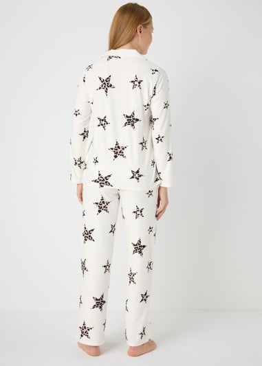 Cream Star Traditional Pyjama Set