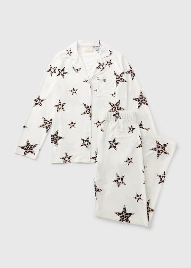 Cream Star Traditional Pyjama Set