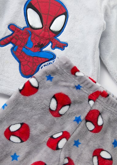 Spidey Boys Grey Fleece Pyjama Set (1-7yrs)