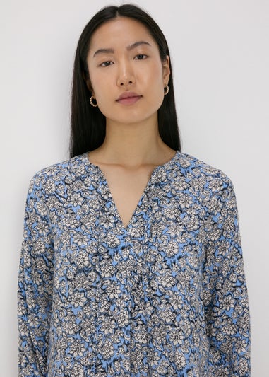 Blue Floral Blouse