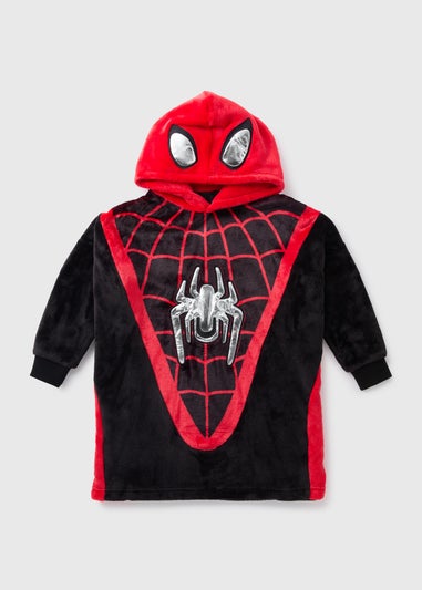 Spiderman Boys Black Snuggle Hoodie (7-15yrs)