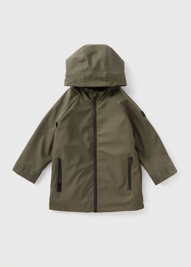 Boys Khaki PU Raincoat (7-15yrs)