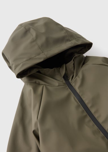 Boys Khaki PU Raincoat (7-15yrs)