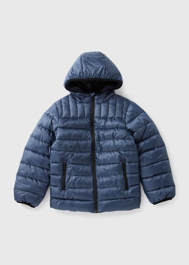 Boys Blue Puffer Coat (7-15yrs)