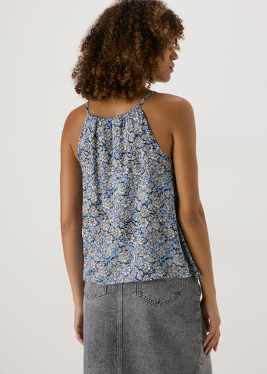 Blue Floral High Apex Cami