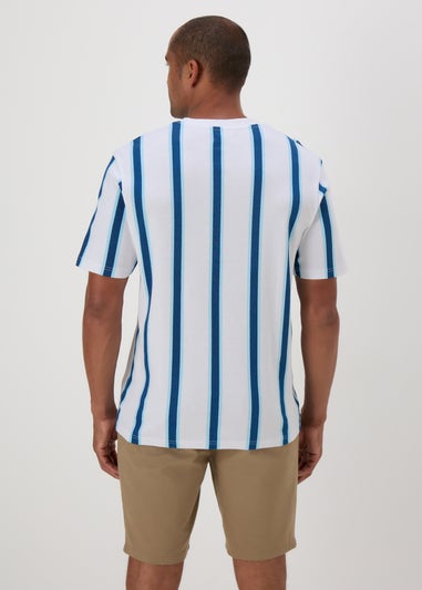 White Stripe Printed T-Shirt