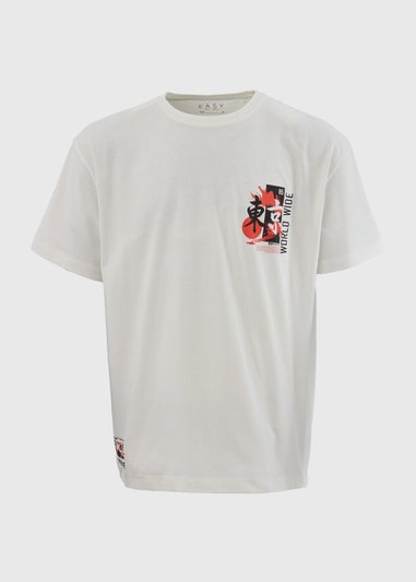 Ecru Japanese Printed T-Shirt