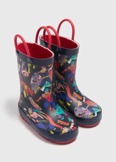 Marvel Kids Navy Avengers Wellies (Younger 4-12)