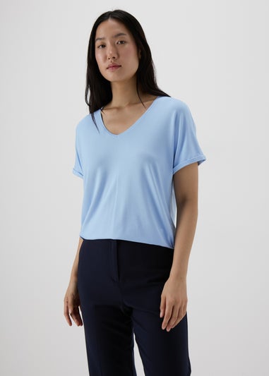 Et Vous Blue V Neck T-Shirt