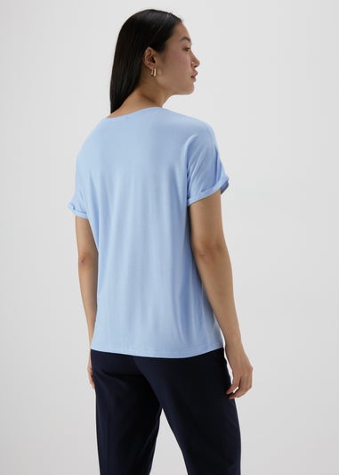 Et Vous Blue V Neck T-Shirt