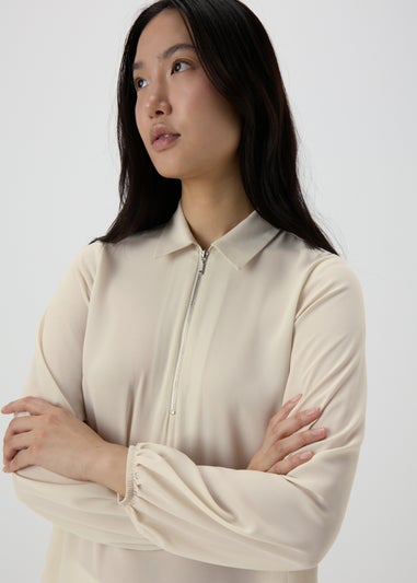 Et Vous Stone Half Zip Blouse