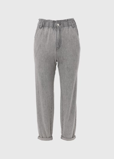 Grey Paperbag Jeans