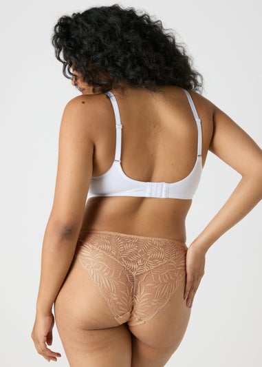 3 Pack Nude Lace High Leg Knickers