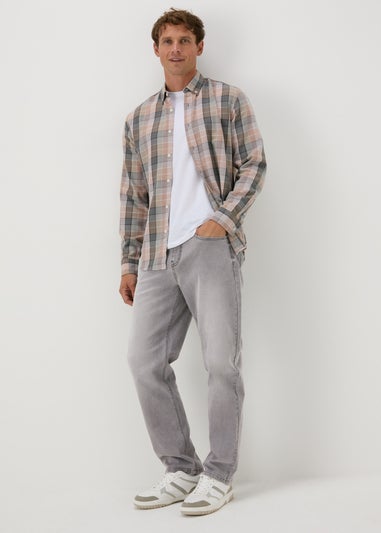 Grey Straight Fit Jeans