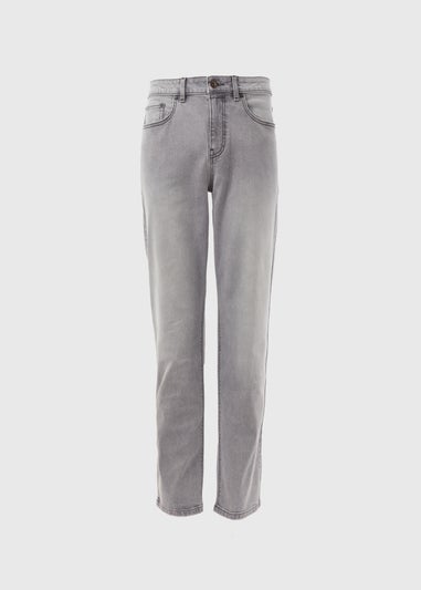 Grey Straight Fit Jeans