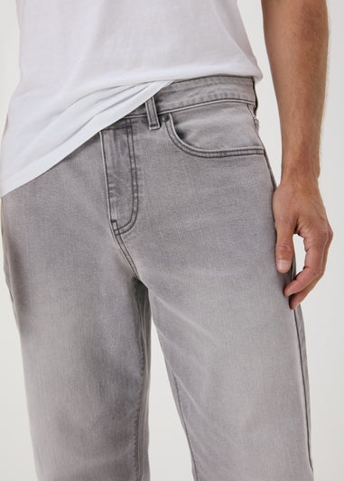 Grey Straight Fit Jeans