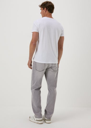 Grey Straight Fit Jeans