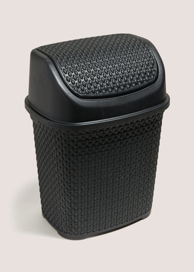 Black Plastic Bin (24cm x31cm x16cm)