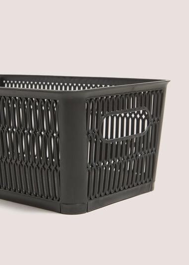 Medium Black Plastic Storage (17cmx19cmx12cm)