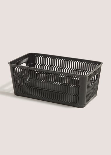 Medium Black Plastic Storage (17cmx19cmx12cm)