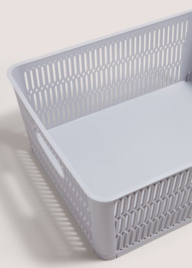 Grey Large Plastic Storage (29cmx23cmx12cm)